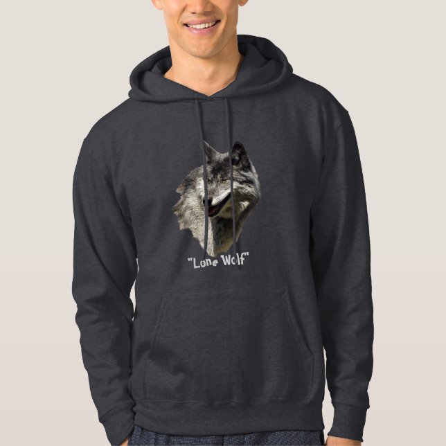 sweat - shirt à capuche du "loup solitaire" (Devant)