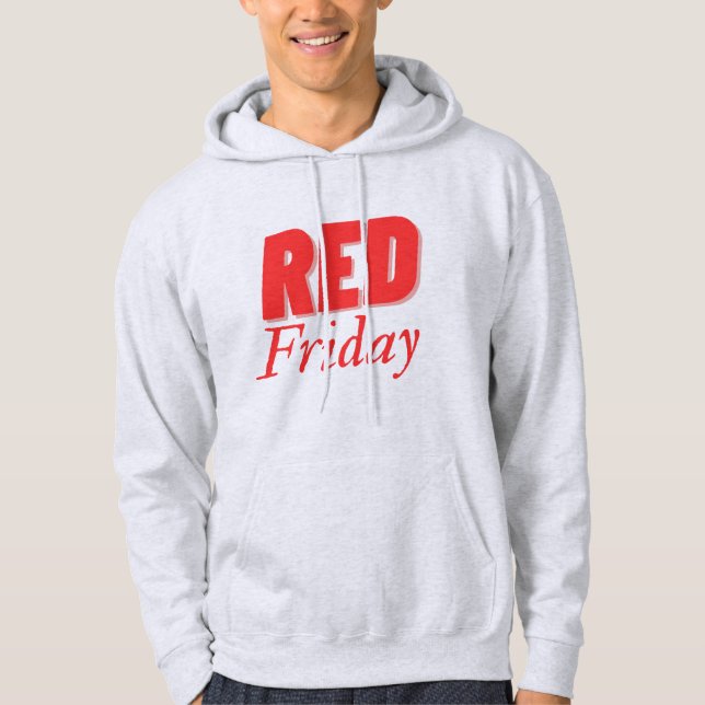 Sweat - shirt à capuche du vendredi rouge (Devant)