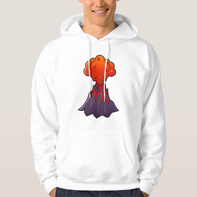Sweat - shirt à capuche du volcan des hommes (Devant)