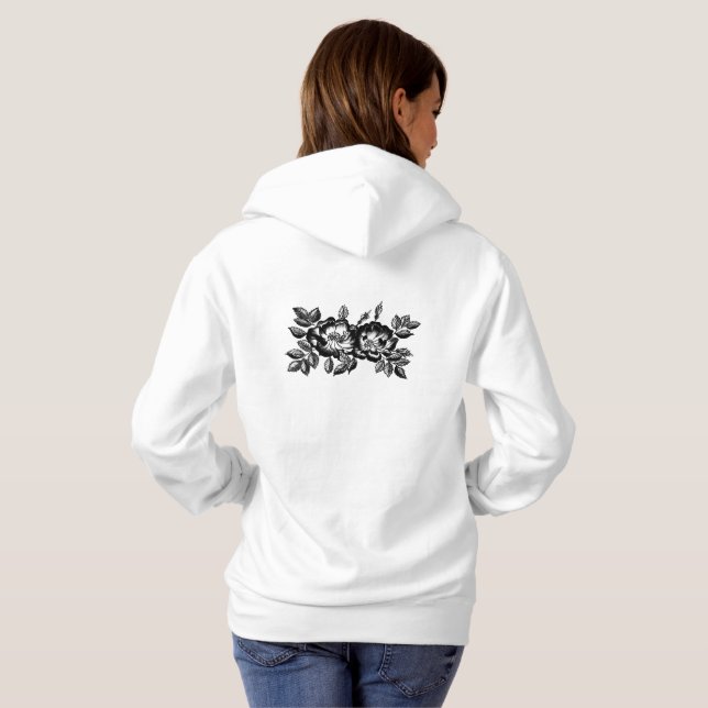 sweat - shirt à capuche élégant avec crâne. (Dos entier)