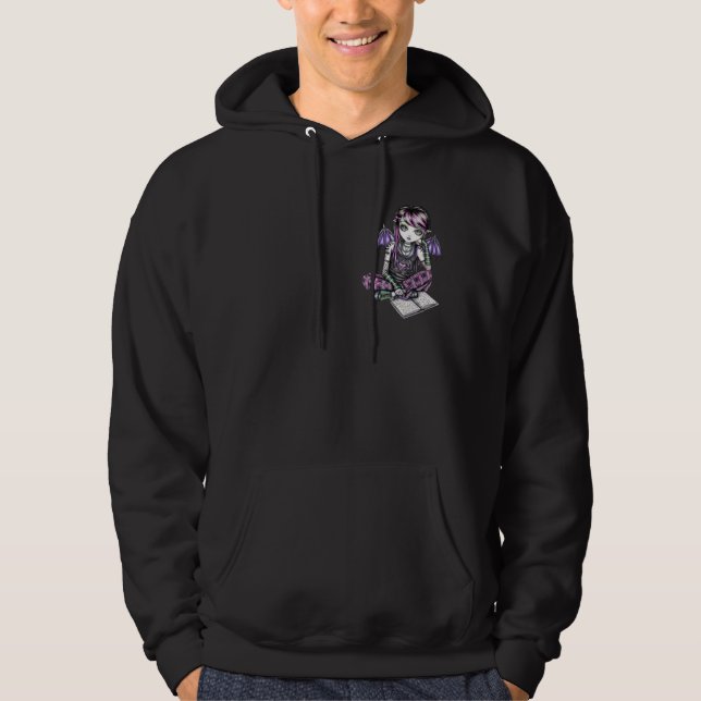 Sweat - shirt à capuche féerique d'art de fille (Devant)
