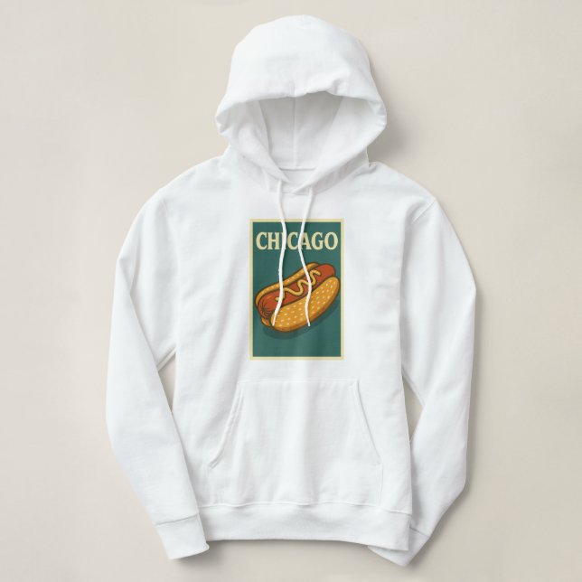 Sweat - shirt à capuche féminin avec le logo rétro (Design devant)