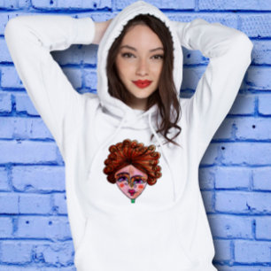Sweat - shirt à capuche féminine (femme lunatique