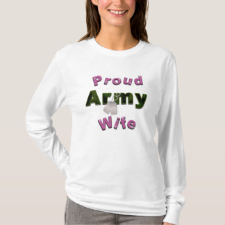 Sweat - shirt à capuche fier d'épouse d'armée