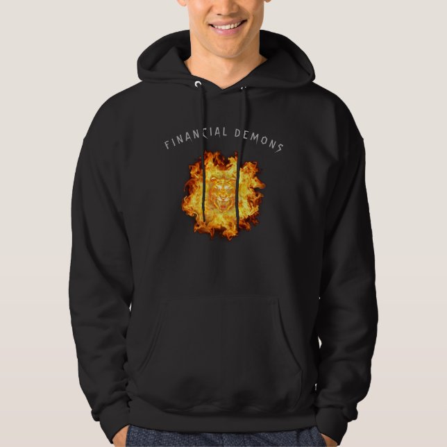 Sweat - shirt à capuche financier démon de la bête (Devant)
