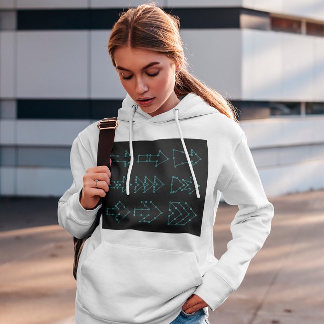 Sweat - shirt à capuche Flèches pointillées (Créateur téléchargé)