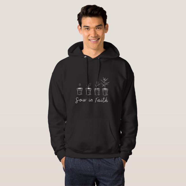 Sweat - shirt à capuche Fondé Sur La Foi Pour Homm (Devant entier)