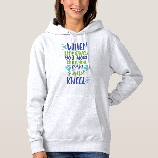 Sweat - shirt à capuche fondée sur la foi chrétien (Devant)