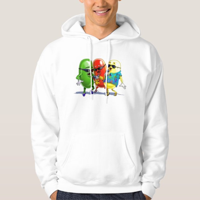 Sweat - shirt à capuche frais d'haricots (Devant)
