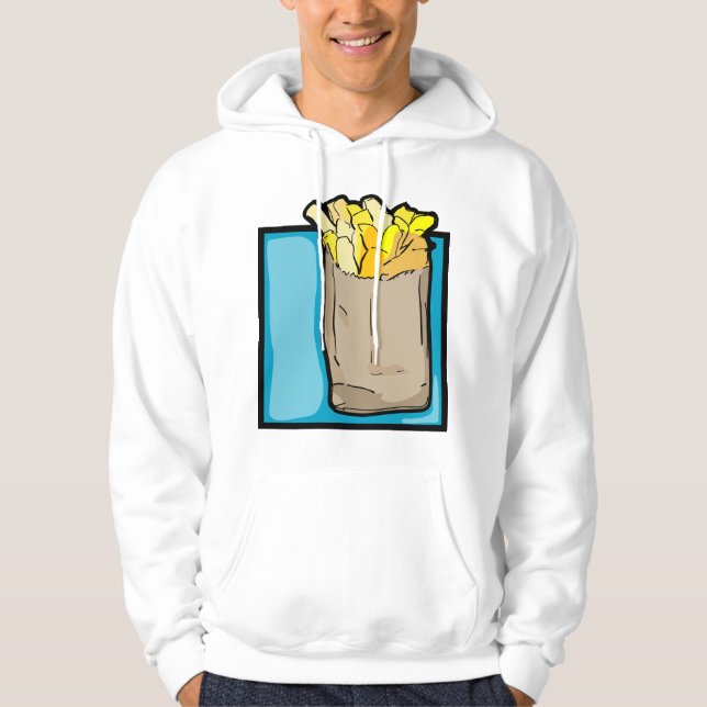 Sweat - shirt à capuche français Fries (Devant)