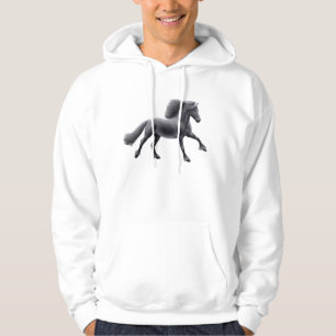 Sweat - shirt à capuche frison noir d'étalon