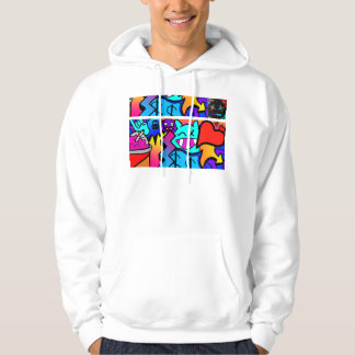 sweat - shirt à capuche graffiti
