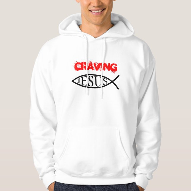 Sweat - shirt à capuche implorant de Jésus (Devant)