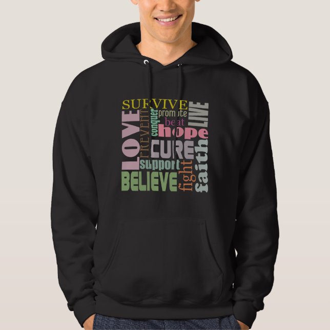 Sweat - shirt à capuche inspiré de mots de lésion (Devant)