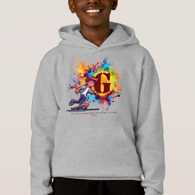 Sweat - shirt à capuche inspiré par la foi (Devant)