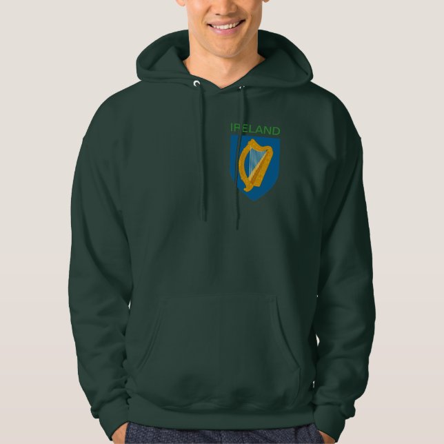 Sweat - shirt à capuche irlandais d'harpe (Devant)