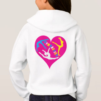 Sweat - shirt à capuche jaune bleu de gymnastique