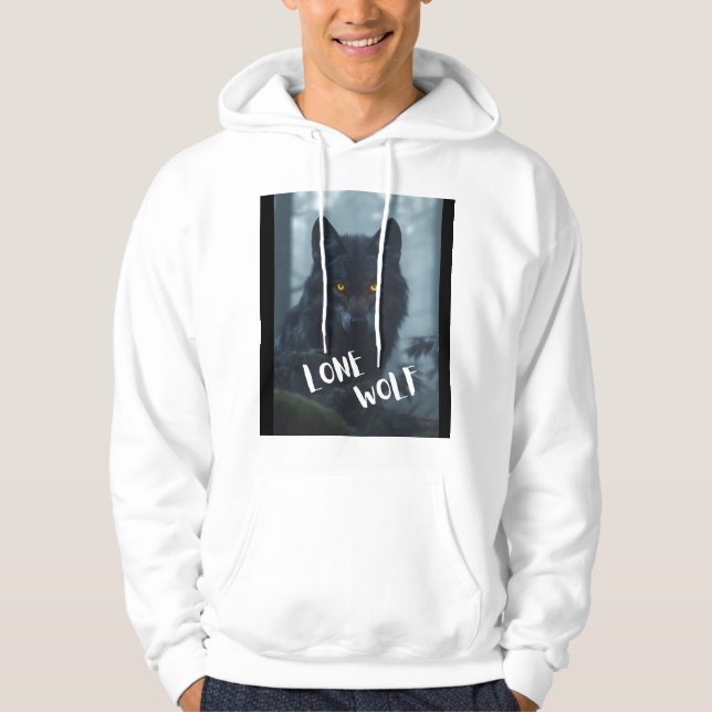 Sweat - shirt à capuche loup solitaire (Devant)