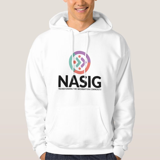 Sweat - shirt à capuche masculin avec logo central (Devant)