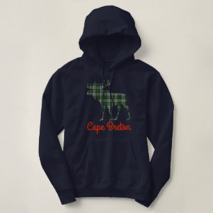 Sweat - shirt à capuche mignon de l'orignal tartan