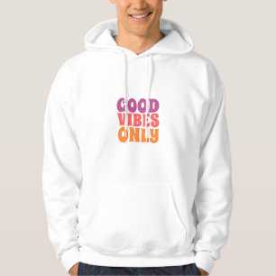 Sweat - shirt à capuche minimaliste Good Vibes uni
