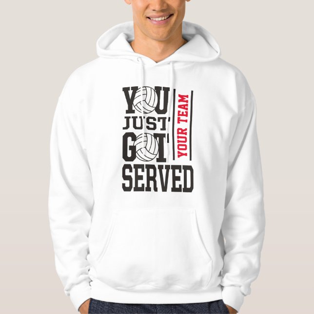 Sweat - shirt à capuche Moto de l'équipe de volley (Devant)