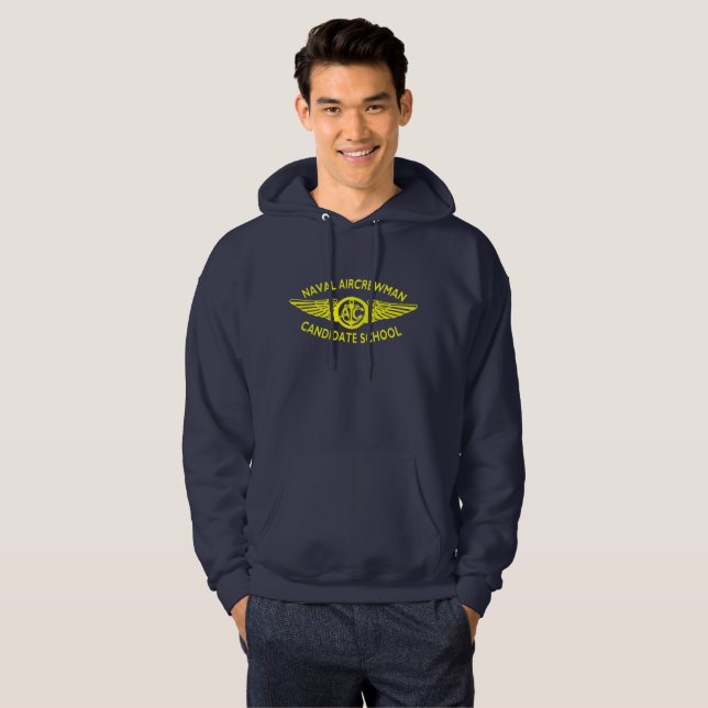 Sweat - shirt à capuche naval de candidat (Devant entier)