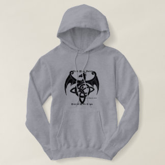 Sweat - shirt à capuche noir de dragon de membres