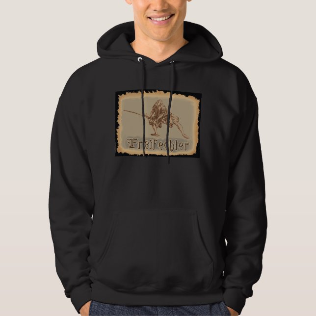 Sweat - shirt à capuche noir de Freifechter (Devant)