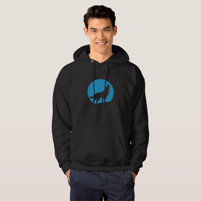 Sweat - shirt à capuche noir de Woofd (Devant entier)