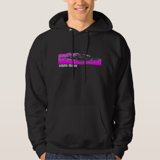 Sweat - shirt à capuche noir et rose de butte du