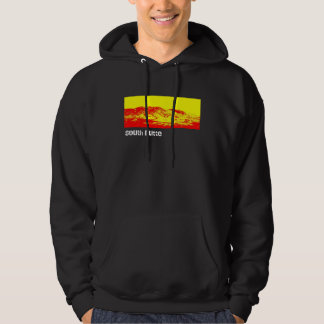 Sweat - shirt à capuche noir et rouge de butte du