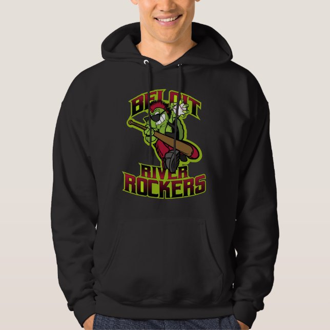 Sweat - shirt à capuche noir masculin (Devant)