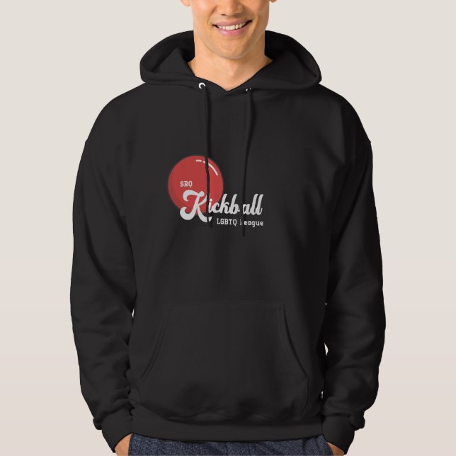 SWEAT - SHIRT À CAPUCHE noir SRQ Kickball masculin (Devant)