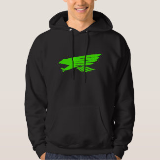 Sweat - shirt à capuche noir vert de faucon