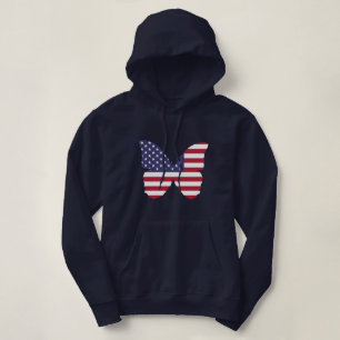 Sweat - shirt à capuche-papillon patriotique fémin