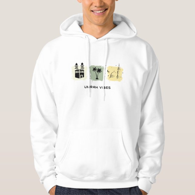 Sweat - shirt à capuche personnalisable Umrah Vibe (Devant)