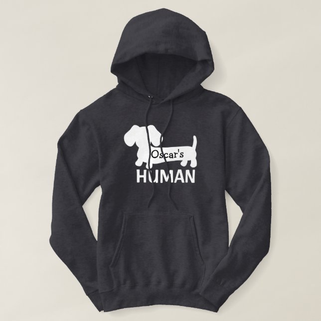 Sweat - shirt à capuche personnel de Dachshund (Design devant)
