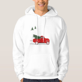 Sweat - shirt à capuche, Petit Camion Rouge Avec A