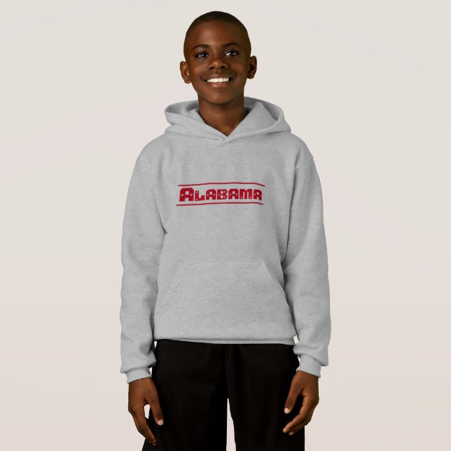 Sweat - shirt à capuche pour enfants - Alabama (Devant entier)