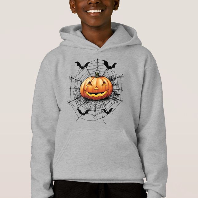 Sweat - shirt à capuche pour enfants d'Halloween (Devant)