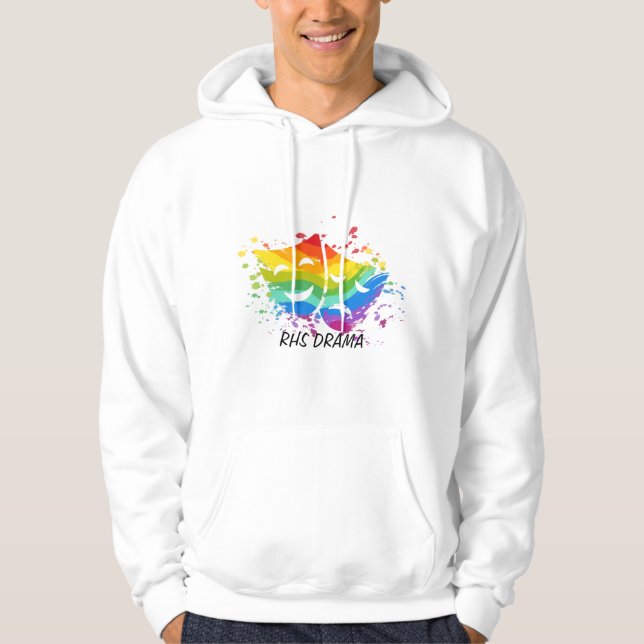 Sweat - shirt à capuche Rainbow Drama (Devant)