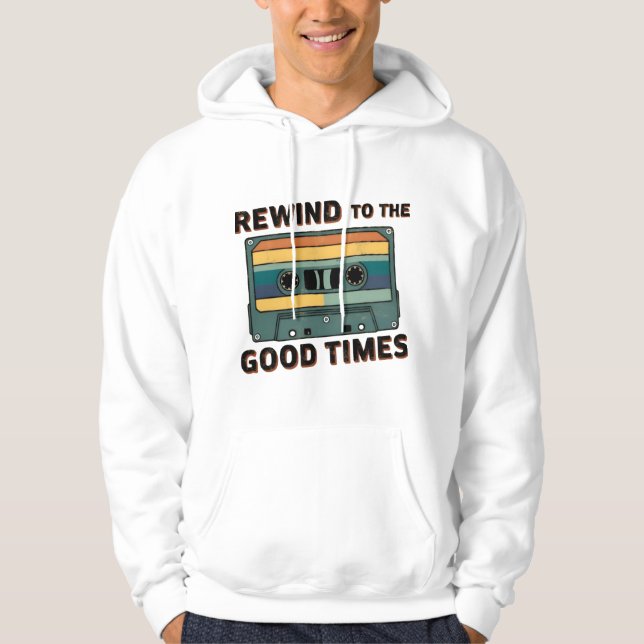 Sweat - shirt à capuche Retro Rewind Hommes (Devant)
