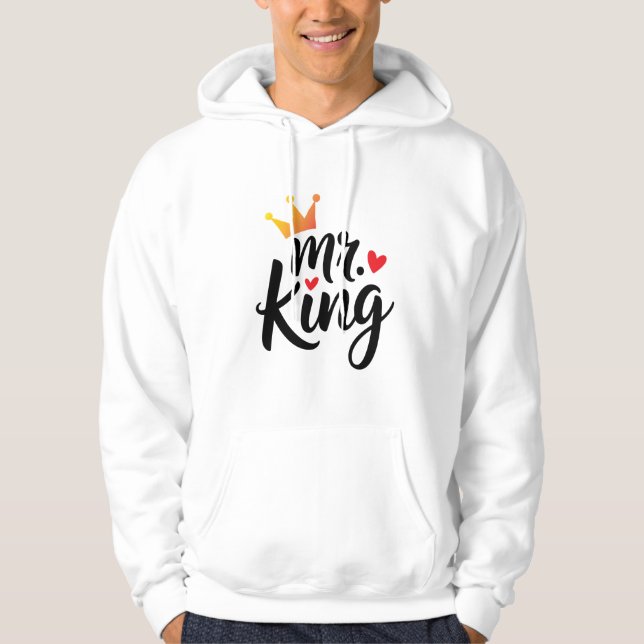Sweat - shirt à capuche roi et reine Couple | Corr (Devant)