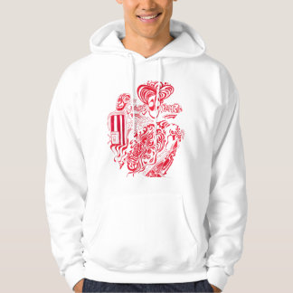 Sweat - shirt à capuche romain d'esprits (rouge de