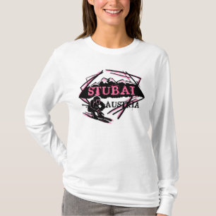 Sweat - shirt à capuche rose de logo de ski de