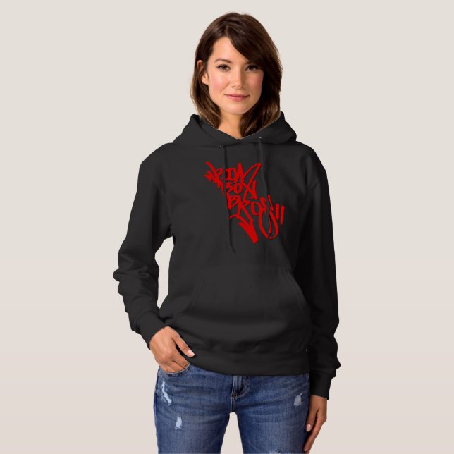 Sweat - shirt à capuche rouge de la balise Kip (Devant entier)