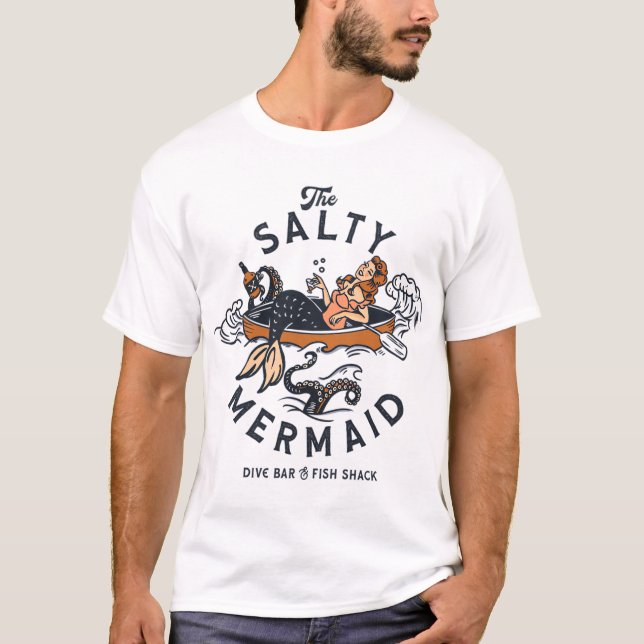 Sweat - shirt à capuche Salty Mermaid Dive Bar & F (Devant)