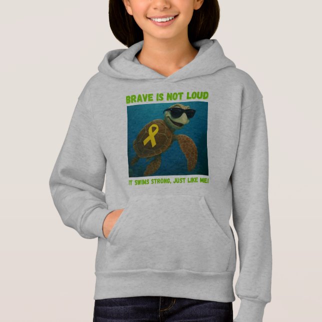 Sweat - shirt à capuche silencieux de la tortue de (Devant)