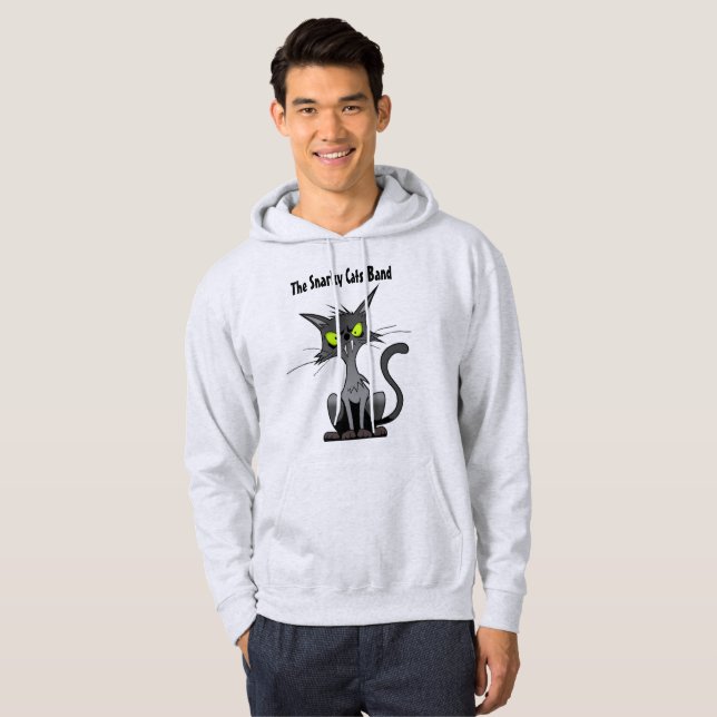 Sweat - shirt à capuche Snarky Cats (Devant entier)